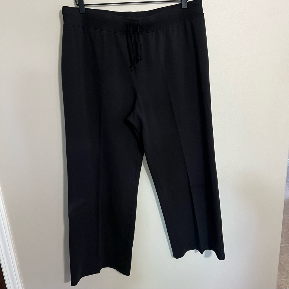 Real Comfort by Chadwicks Black Pull On Pants size Petite Large